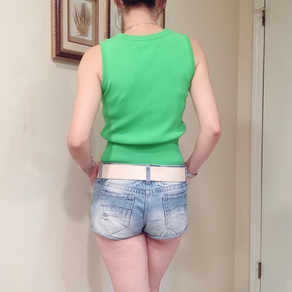 J. A. C. Green Knit Tank Top - Picture 3 of 6